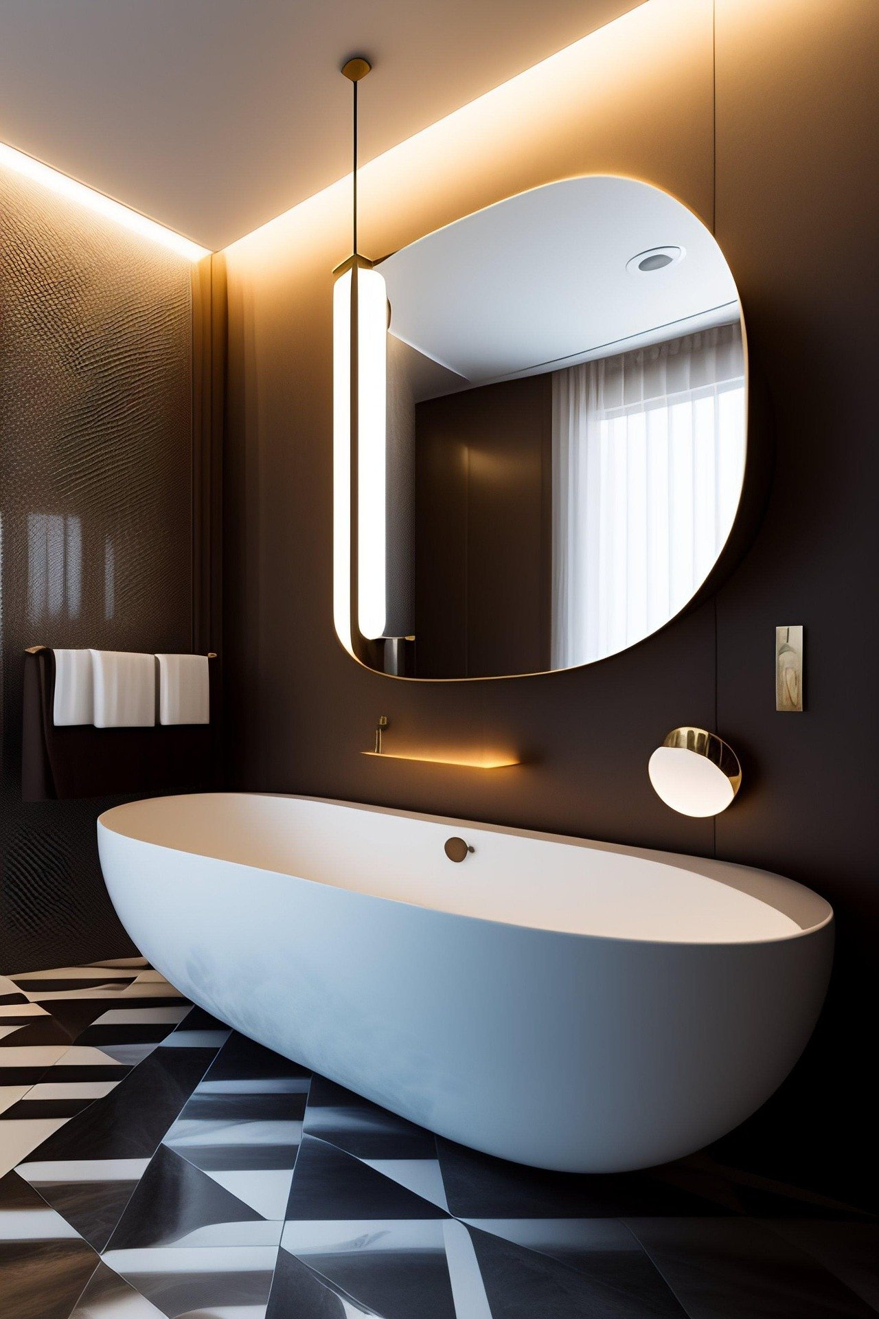 cuarto de baño con led