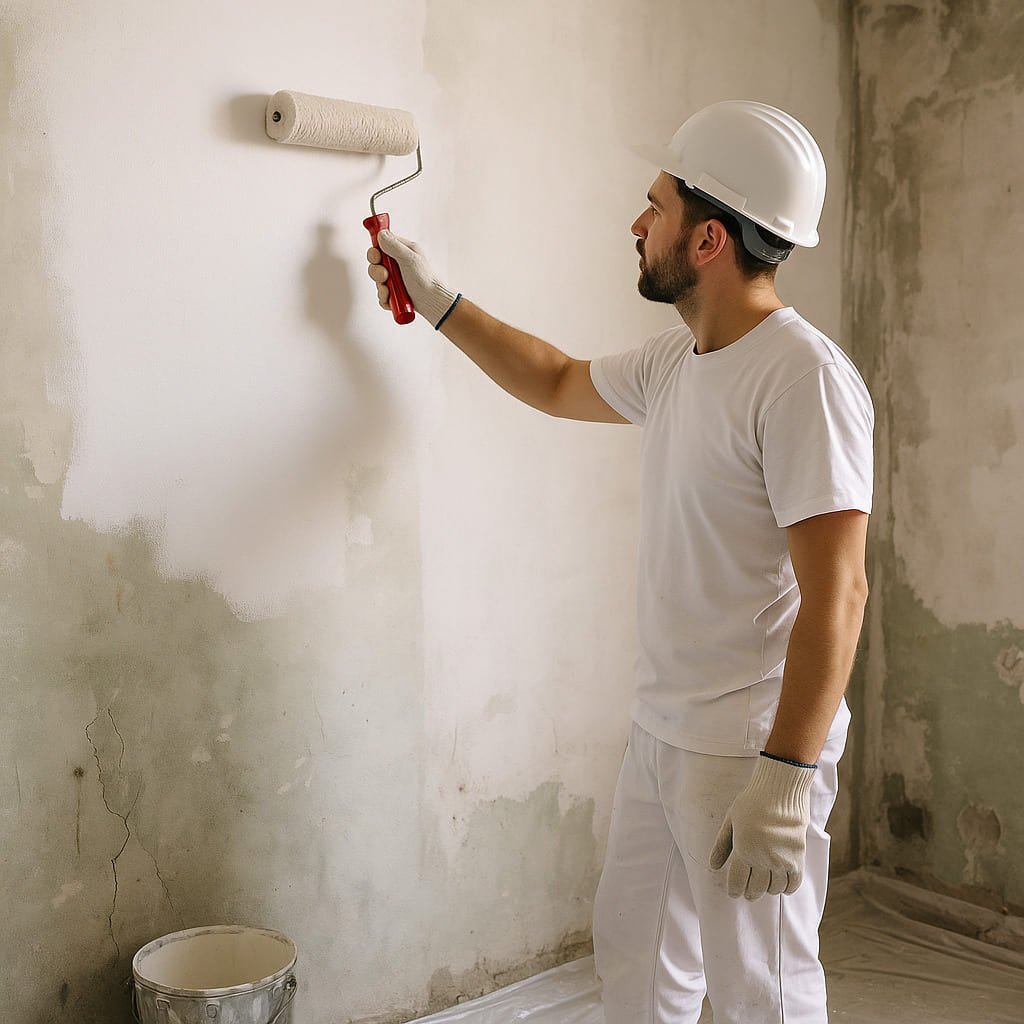 Nosotros 7 Pintor acabando una pared